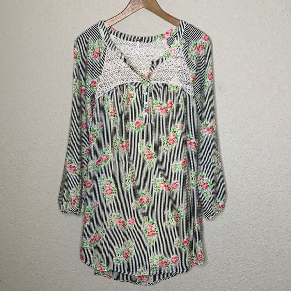 Free People Floral and stripe Dress/Tunic